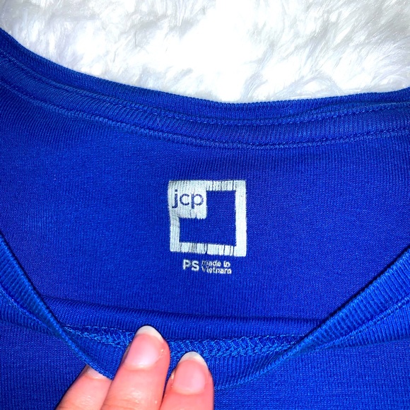 JCPenny Women’s Small Blue Long Sleeve Shirt - Picture 4 of 5